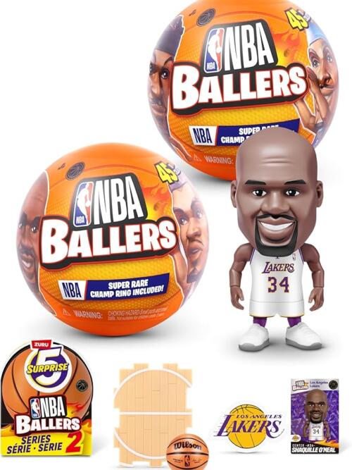 ZURU 5 Surprise NBA Ballers Series 2 Collectible Figures & Accessories –Basketball Sports